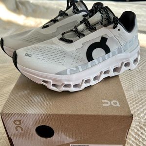 ON Cloudmonster White + Black Women’s Shoes